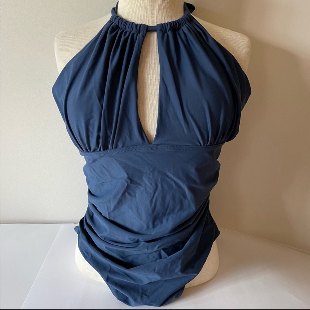 Haivido Halter One Piece Swimsuit Blue